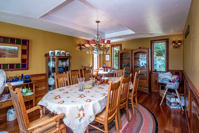 26 Private W 4, Maidstone, VT 05905 - dining room featuring an inviting chandelier, wood finished floors, and wainscoting