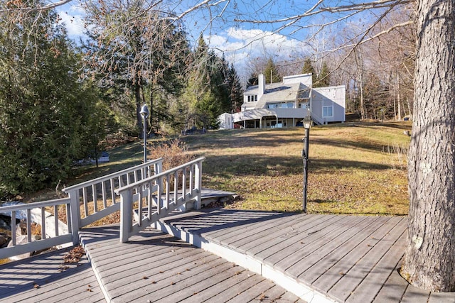 26 Private W 4, Maidstone, VT 05905 - wooden deck featuring a yard