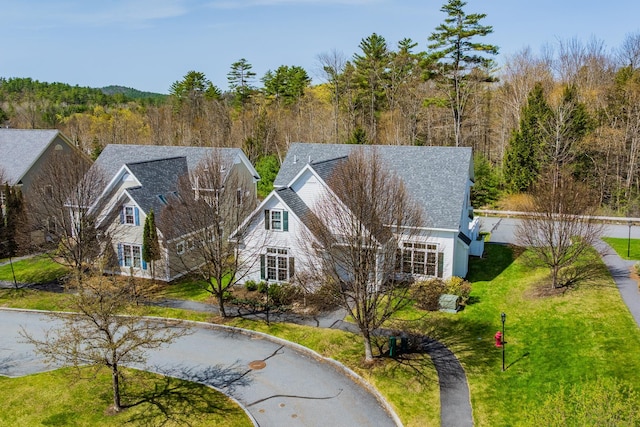 view of front of house with a front yard