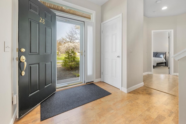 entryway with baseboards