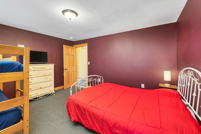 bedroom with carpet floors