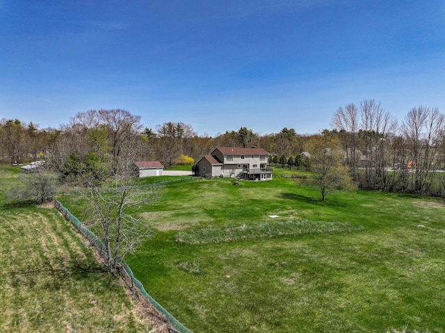 390 Bear Hill Rd, Loudon, NH 03307 - view of yard featuring a wooded view and fence