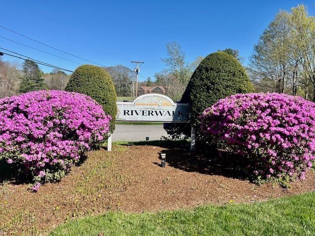 view of community sign