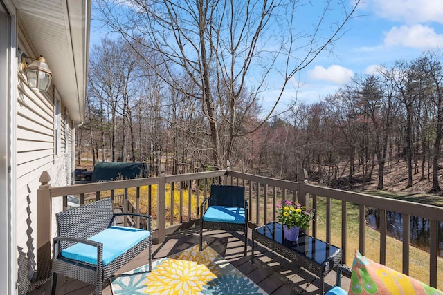 view of wooden deck