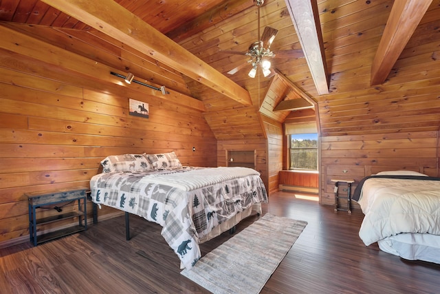 93 Roller Coaster Rd, Laconia, NH 03246 - bedroom with wood walls, wood finished floors, and wooden ceiling