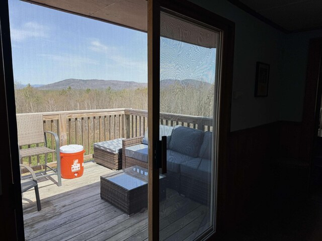 60 Effingham Rd, Ossipee, NH 03864 - wooden deck featuring a mountain view