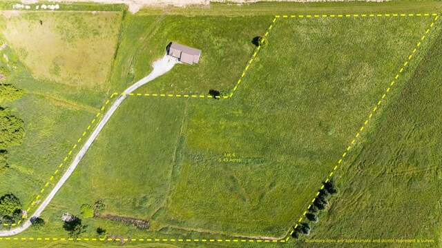 view of rural area with property boundaries highlighted
