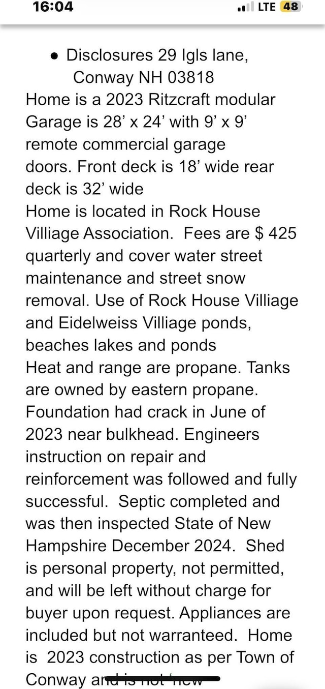 29 Igls Ln, Conway, NH 03818 - view of miscellaneous document