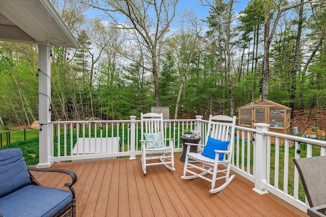 11 Carriage Hill Rd, Wilton, NH 03086 - view of wooden terrace