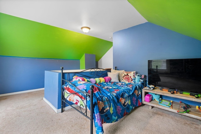 28 Putnam Hill Rd, Lyndeborough, NH 03082 - carpeted bedroom with lofted ceiling and baseboards