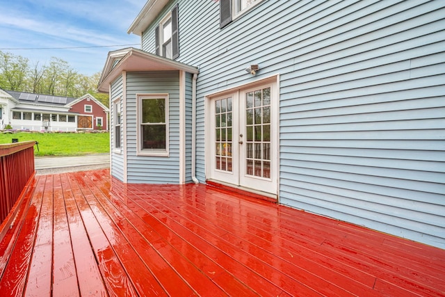 28 Putnam Hill Rd, Lyndeborough, NH 03082 - wooden terrace with french doors