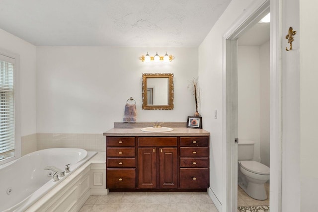 38 Farmington Rd, Nashua, NH 03060 - full bath with a bath, toilet, vanity, and tile patterned floors