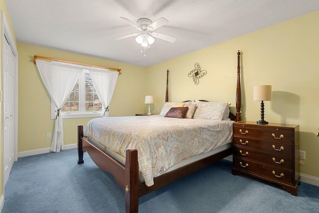 38 Farmington Rd, Nashua, NH 03060 - bedroom featuring carpet flooring, baseboards, and a ceiling fan