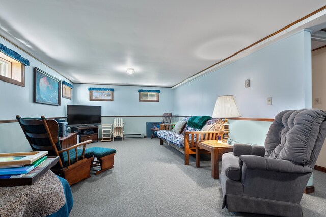 15 Garys Dr, Littleton, NH 03561 - living room with carpet floors
