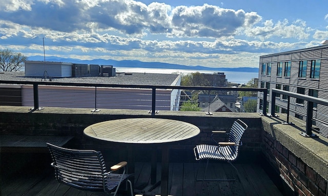 161 St Paul St Unit 001, Burlington, VT 05401 - balcony featuring a mountain view