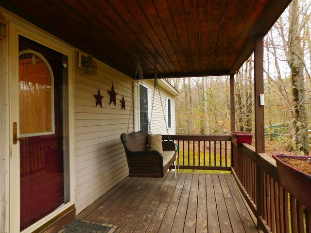 view of wooden deck