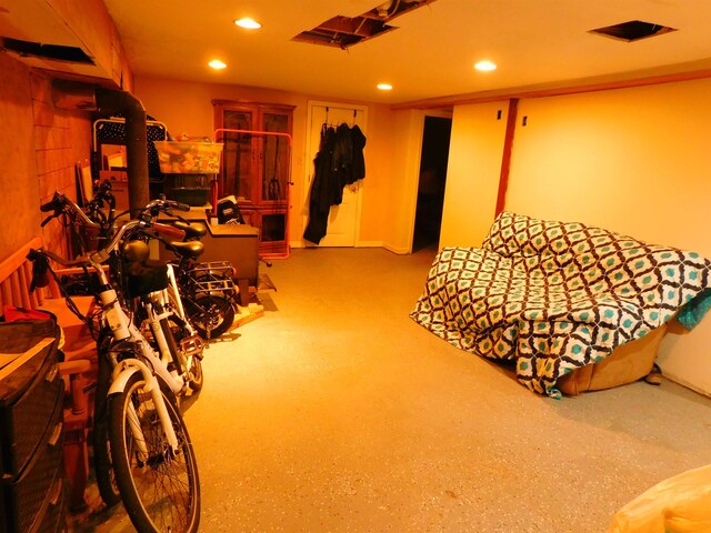 bedroom featuring recessed lighting