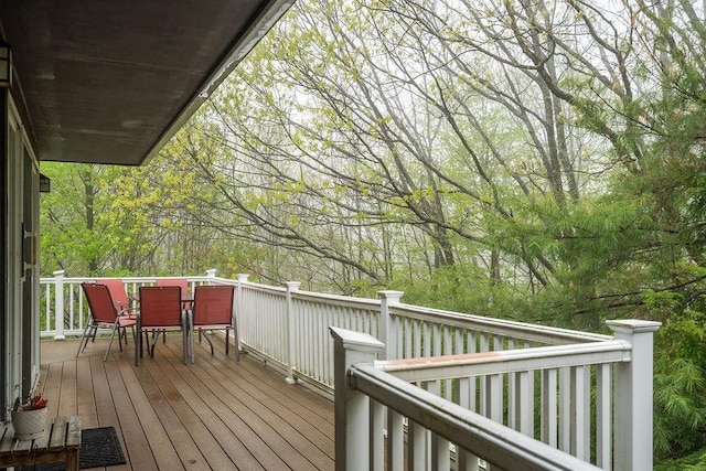 113 Watchtower Rd, Hopkinton, NH 03229 - wooden terrace with outdoor dining space
