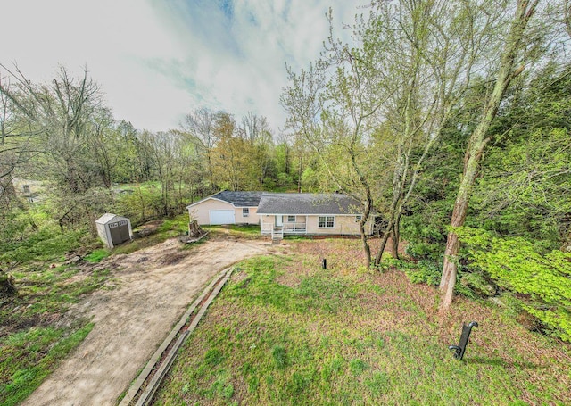 view of subject property