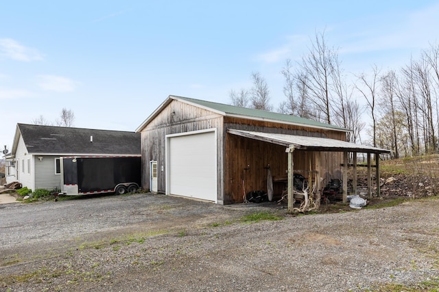 331 Gilman Rd, Sheldon, VT 05450 - garage with dirt driveway