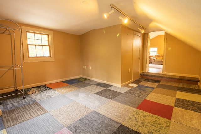 43 Parker Ledge Rd, Woodstock, NH 03262 - bonus room with lofted ceiling, carpet flooring, and baseboards
