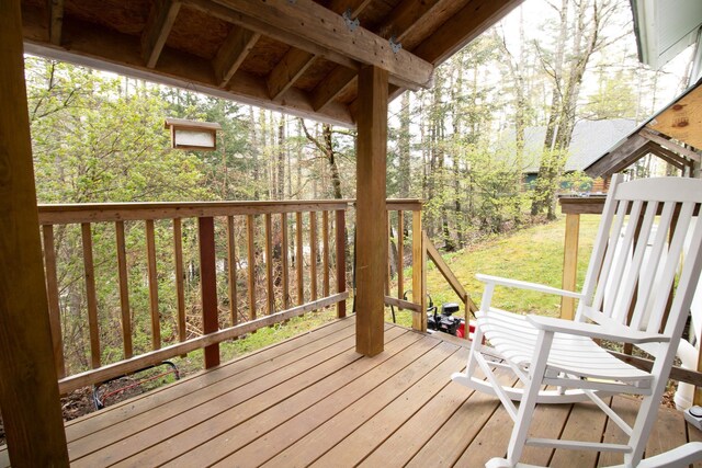 43 Parker Ledge Rd, Woodstock, NH 03262 - view of deck
