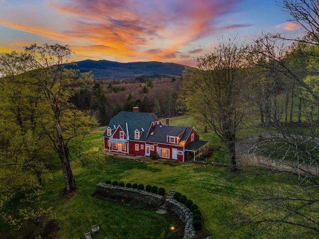 144 Parsons Rd, Dublin, NH 03444 - view from above of property with mountains