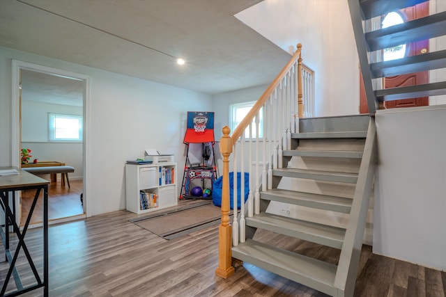 1 Alpine Rd, Windham, NH 03087 - staircase with wood finished floors