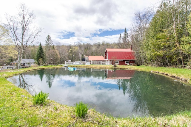 7206 S Wheelock Rd, Wheelock, VT 05851 - water view featuring a heavily wooded area
