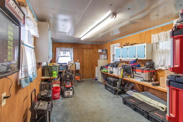 7206 S Wheelock Rd, Wheelock, VT 05851 - miscellaneous room with wood walls