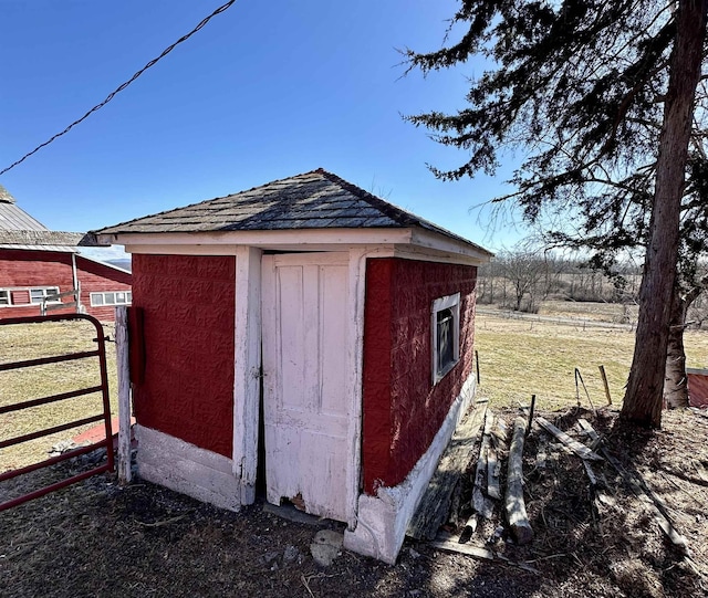 view of shed