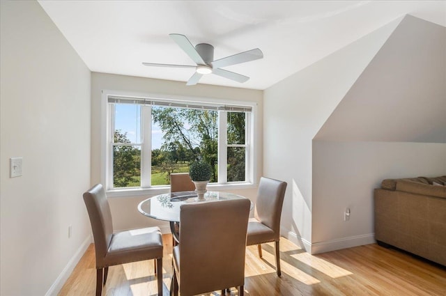 371 Tibbetts Hill Rd, Goffstown, NH 03045 - dining room with light wood finished floors and a ceiling fan