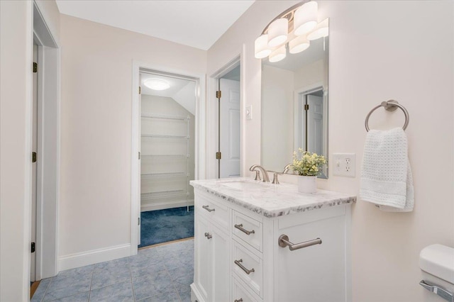 371 Tibbetts Hill Rd, Goffstown, NH 03045 - bathroom featuring vanity and baseboards