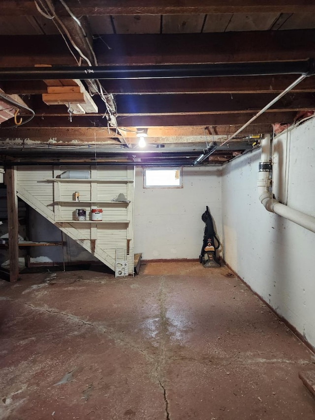 view of basement