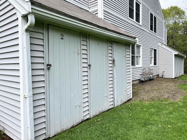 view of home's exterior featuring a yard