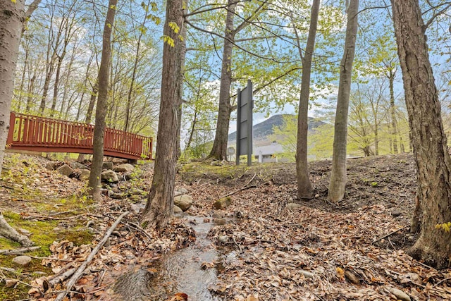 28 Fox Run Rd Unit 1And 2, Lincoln, NH 03251 - view of yard with a deck with mountain view