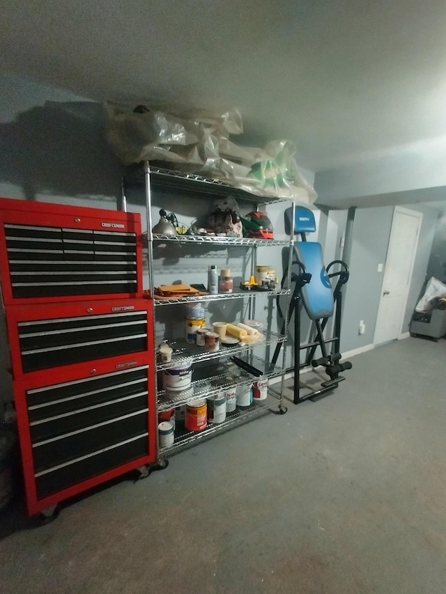 view of storage room