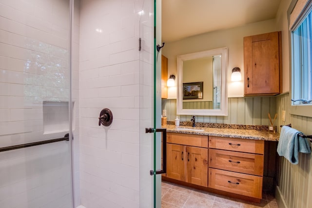 406 Partridge Lake Rd, Littleton, NH 03561 - bathroom with a stall shower and vanity