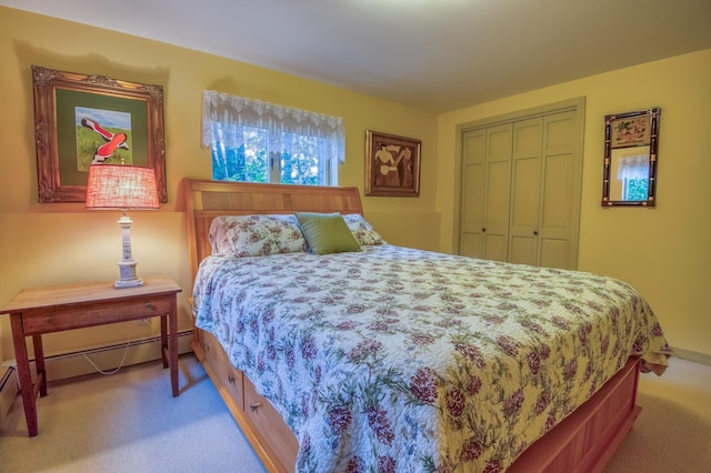 406 Partridge Lake Rd, Littleton, NH 03561 - carpeted bedroom with a closet and baseboard heating