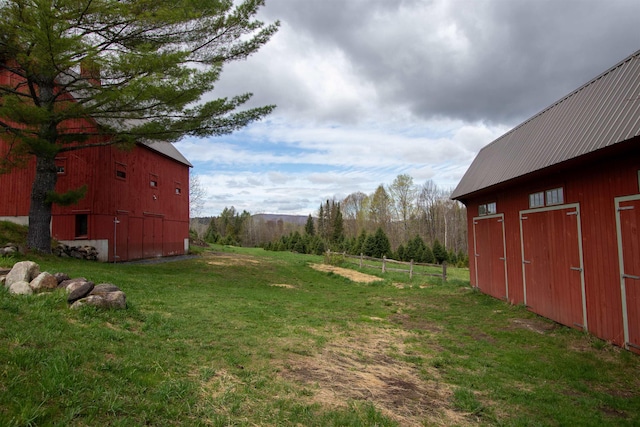1202 Cotton Rd, Lyndon, VT 05851 - view of yard featuring a barn and an outdoor structure