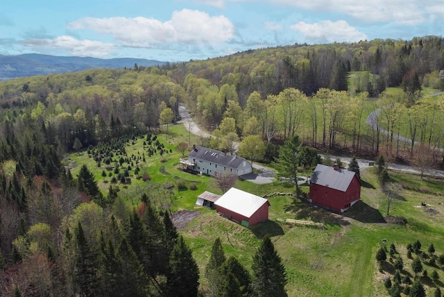 1202 Cotton Rd, Lyndon, VT 05851 - aerial view of property and surrounding area with a forest