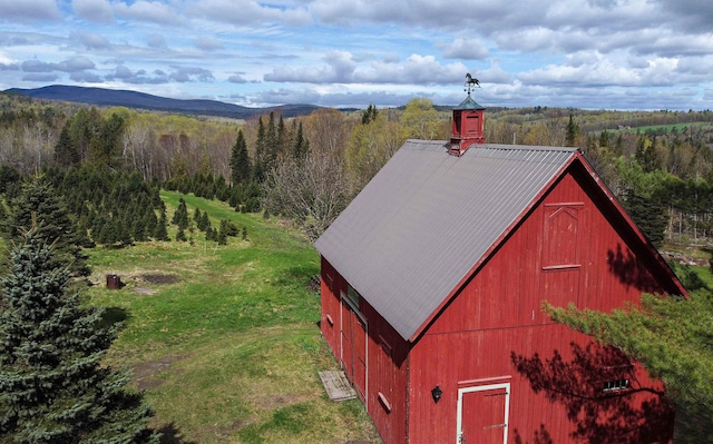 1202 Cotton Rd, Lyndon, VT 05851 - view of barn with a wooded view