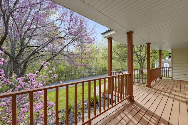 17 Ches Mae Ln, Milford, NH 03055 - wooden deck featuring a porch and a yard