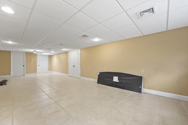 17 Ches Mae Ln, Milford, NH 03055 - finished basement featuring light tile patterned flooring, baseboards, and a drop ceiling