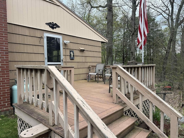 887 Harold Dow Hwy, Eliot, ME 03909 - deck featuring stairway