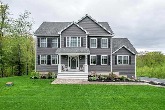 25 Merrill Xing, Bow, NH 03304 - view of front of house featuring a front lawn and roof with shingles