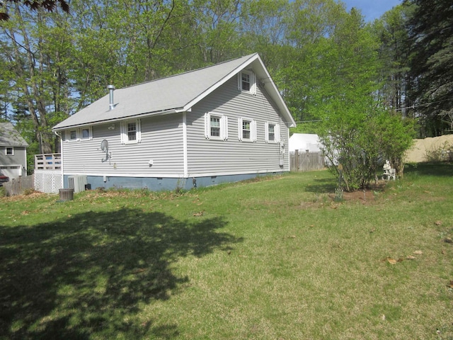 14 Morgan Rd, Hillsborough, NH 03244 - view of home's exterior with crawl space and cooling unit