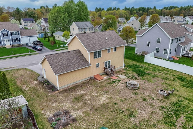 aerial view of residential area