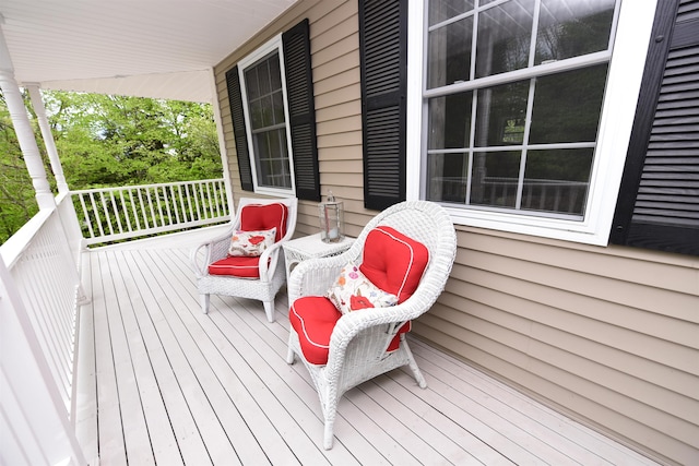 108 Brenner Dr, Conway, NH 03818 - wooden terrace featuring a porch