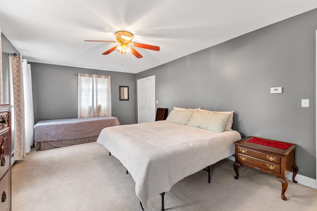 108 Brenner Dr, Conway, NH 03818 - bedroom featuring carpet, a ceiling fan, a closet, and baseboards